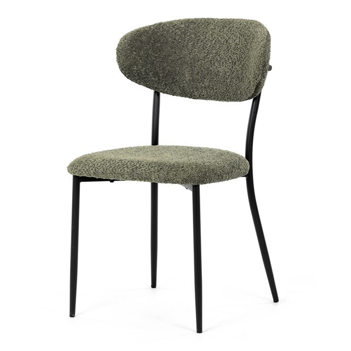 Jídelní židle SIRI — látka, zelená (vzorek z prodejny)