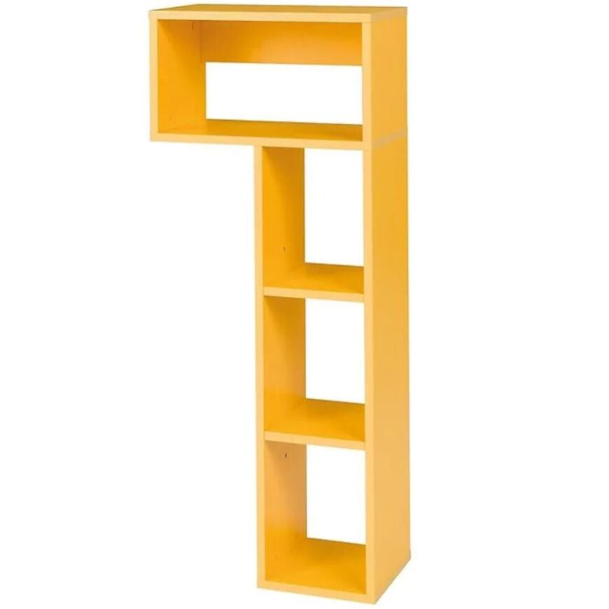 Regál Bruno 44 cm Dub Lefkas/Bílý/Žlutý