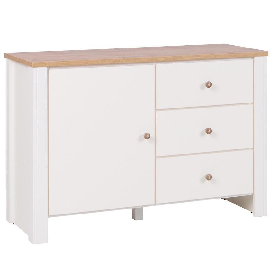 Komoda Berg 116cm Crem/Dub Zlatý