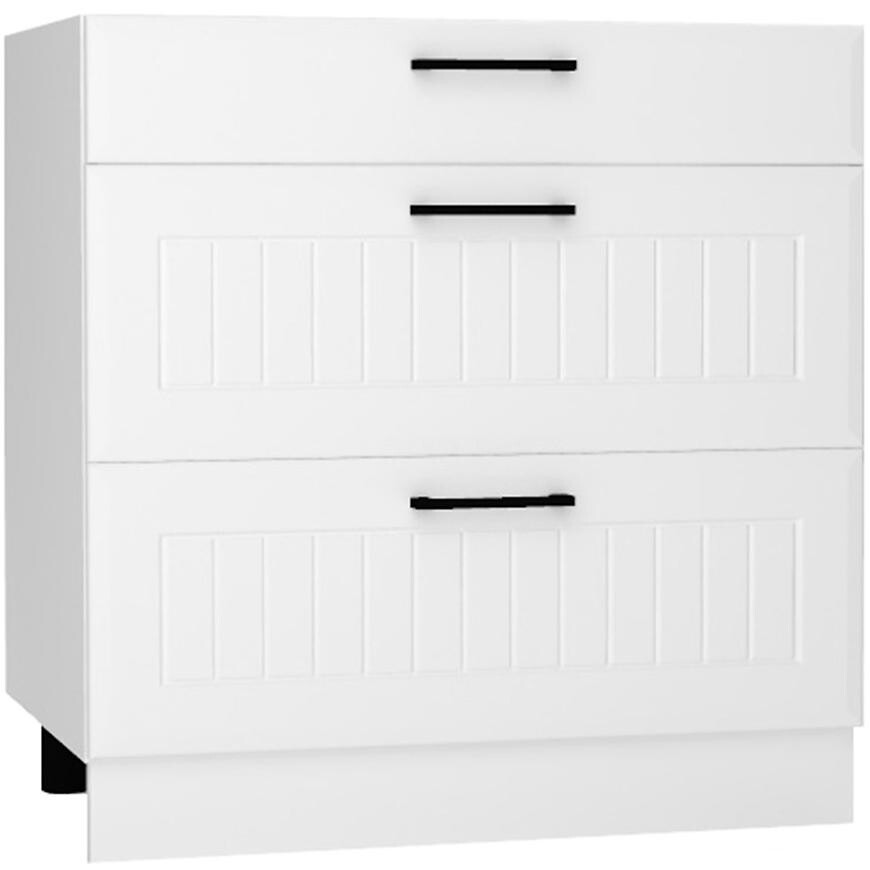 Kuchyňská skříňka Irma D80s/3 bílý puntík matt