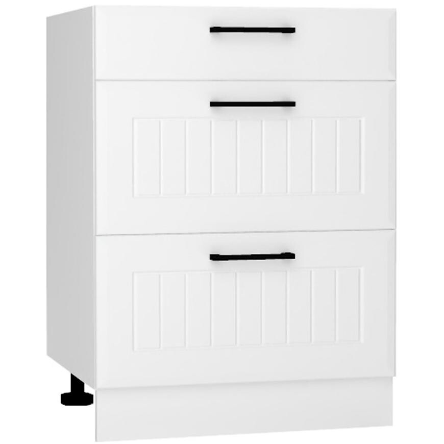 Kuchyňská skříňka Irma D60s/3 bílý puntík matt