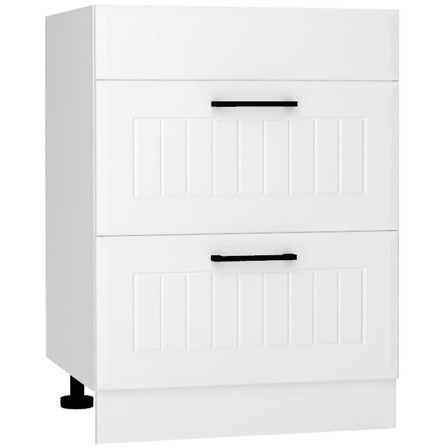 Kuchyňská skříňka Irma D60pc S/2 Zasl bílý puntík matt