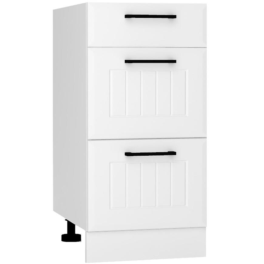 Kuchyňská skříňka Irma D40s/3 bílý puntík matt