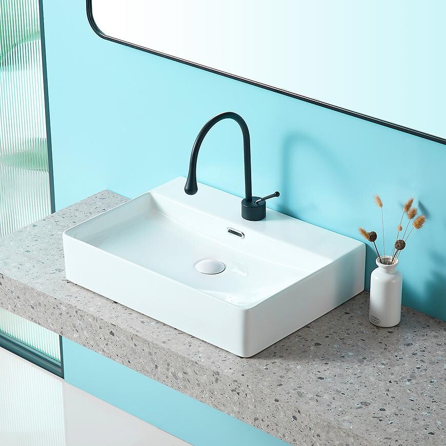 Umyvadlo na desku Neri 60 mat white