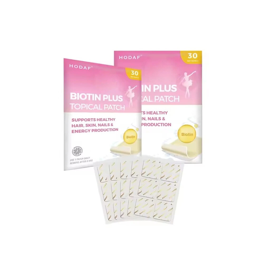 Náplast pro zdravější vlasy, nehty a pleť Biotin Plus Topical Patch 30 ks - bílá
