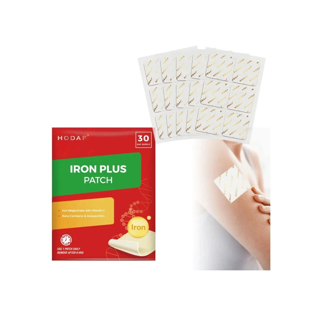 Náplasti transdermální železo s vitaminem C a astaxanthinem pro energii 30 ks - bílé