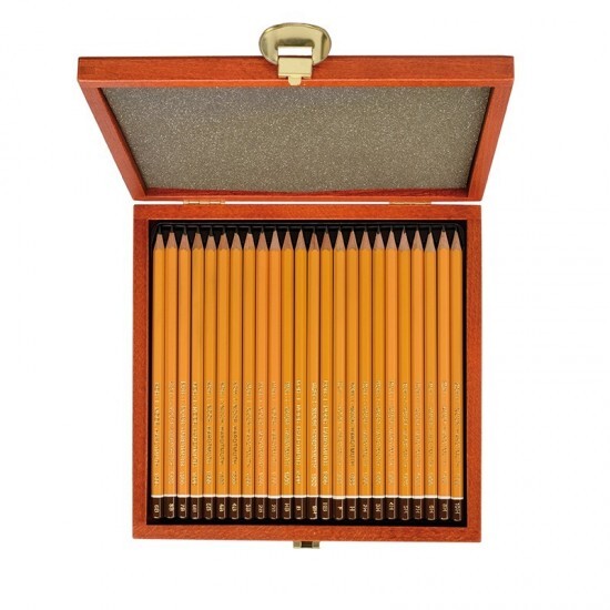 Koh-i-noor Souprava grafitových tužek v dřevěné krabici - 24 ks - 1504024003DK