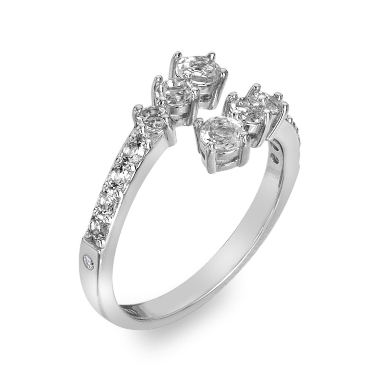 Hot Diamonds Otevřený stříbrný prsten s diamantem Tender DR305 50 mm