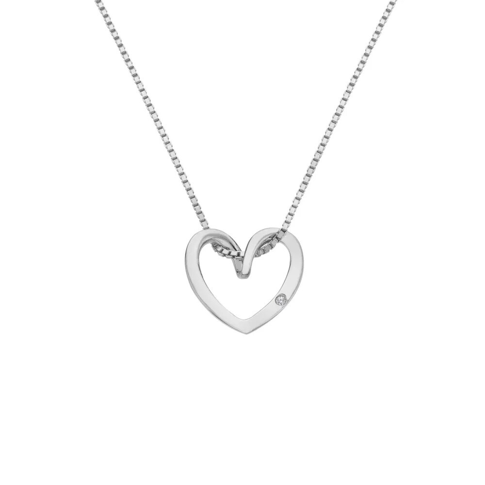 Hot Diamonds Stříbrný náhrdelník Srdce s diamantem Heart DP1089