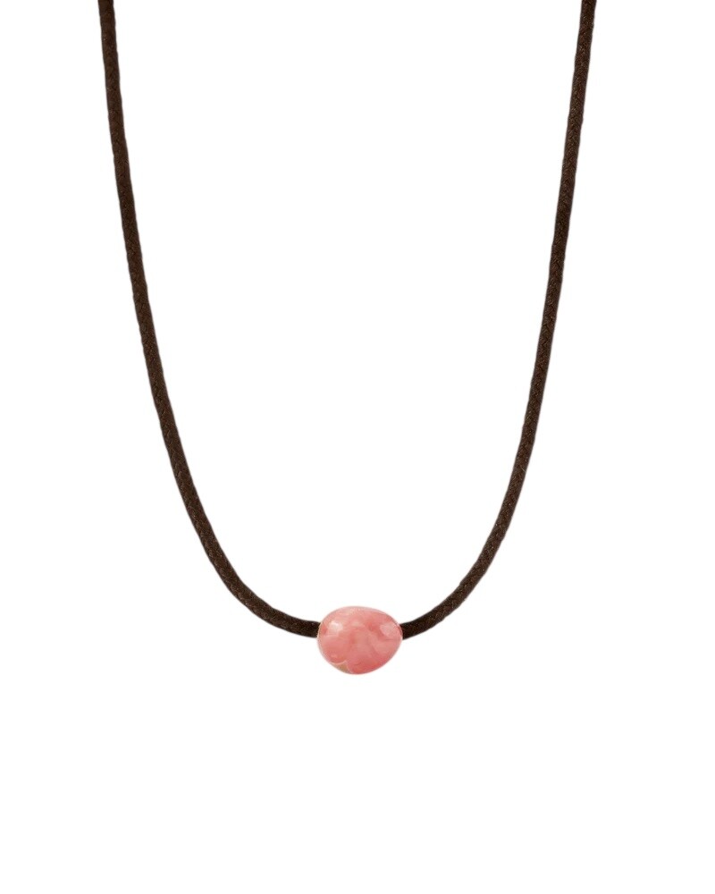 PDPAOLA Kožený náhrdelník s rodochrozitem Orion CO01-C27-U