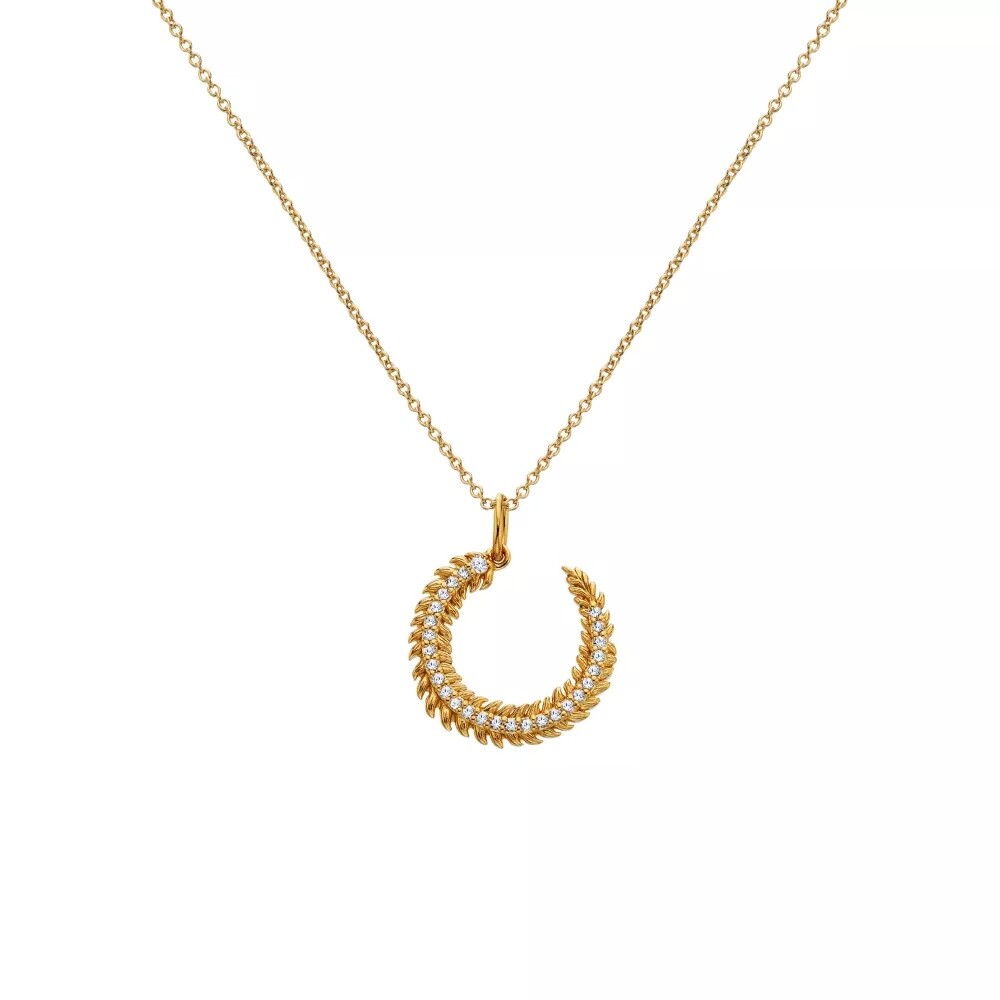 Hot Diamonds Pozlacený náhrdelník s diamantem a topazy Selene DP1091