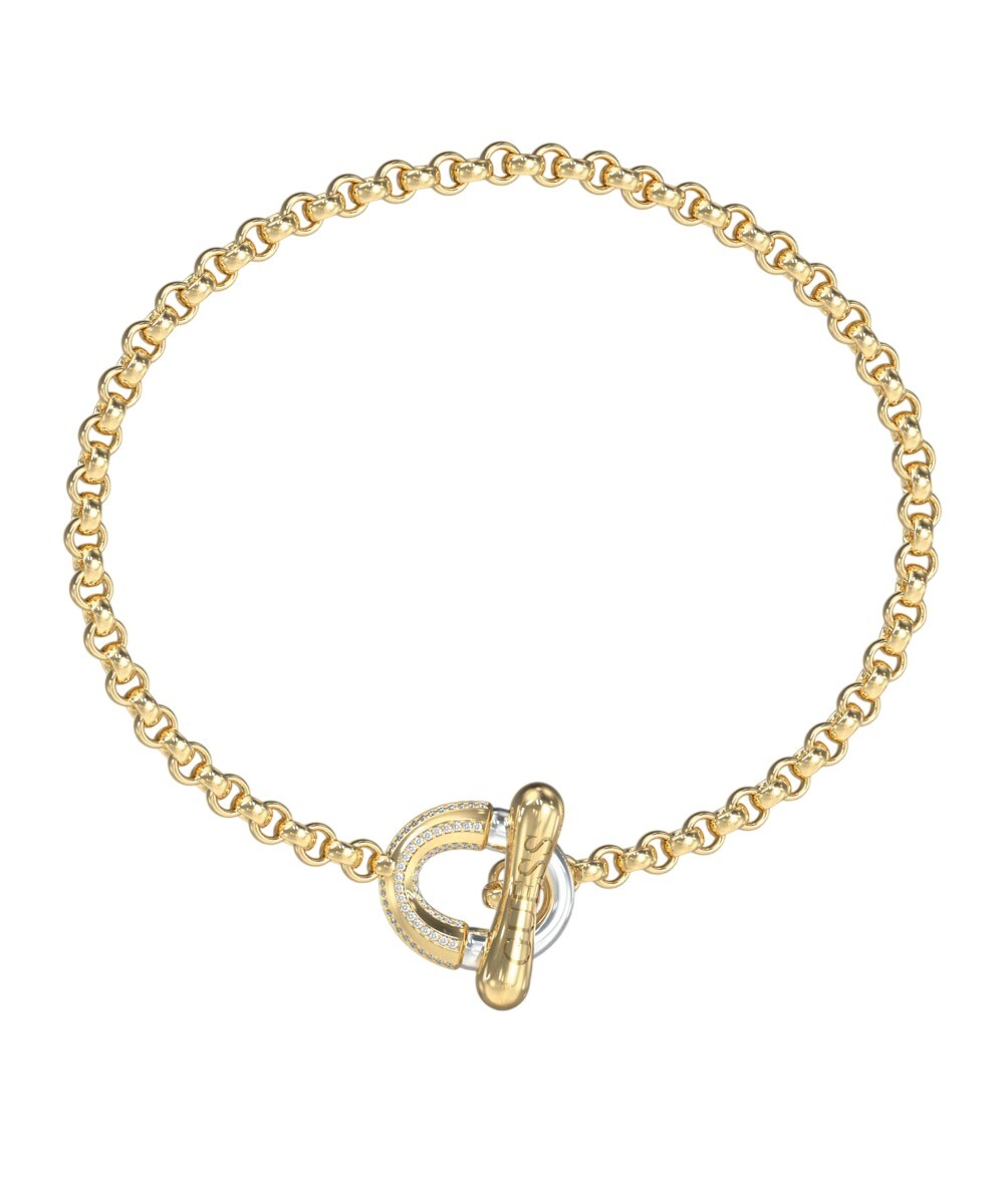 Guess Bicolor náramek Majorelle JUBB05372JWYGRH 21 cm