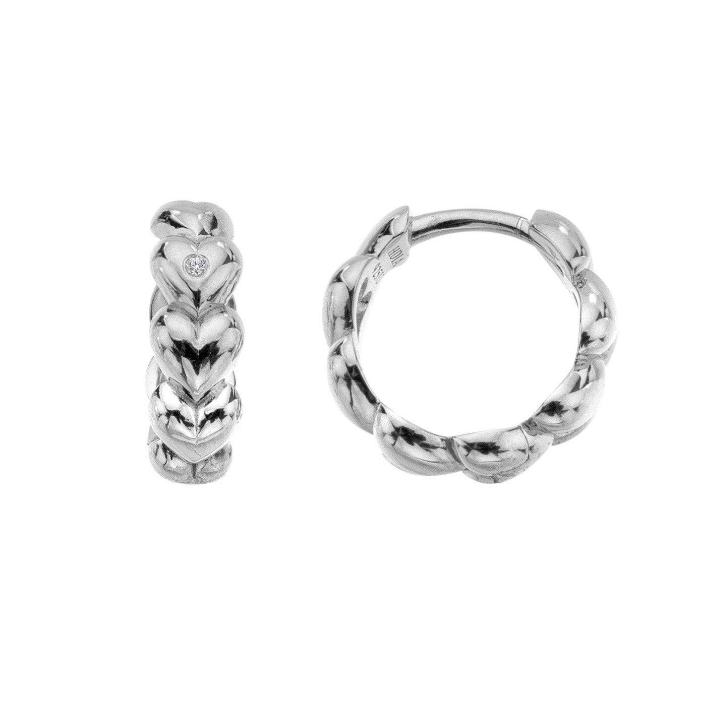 Hot Diamonds Romantické stříbrné náušnice s diamanty Serenity DE867