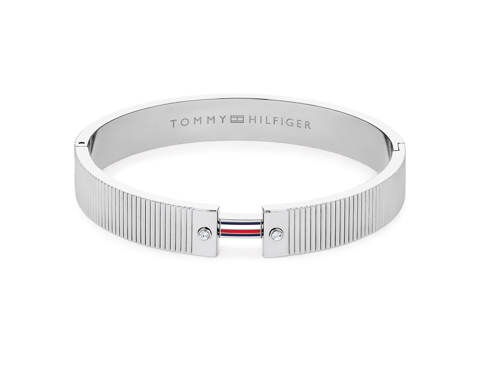 Tommy Hilfiger Elegantní pevný náramek s krystaly Stripes 2781045