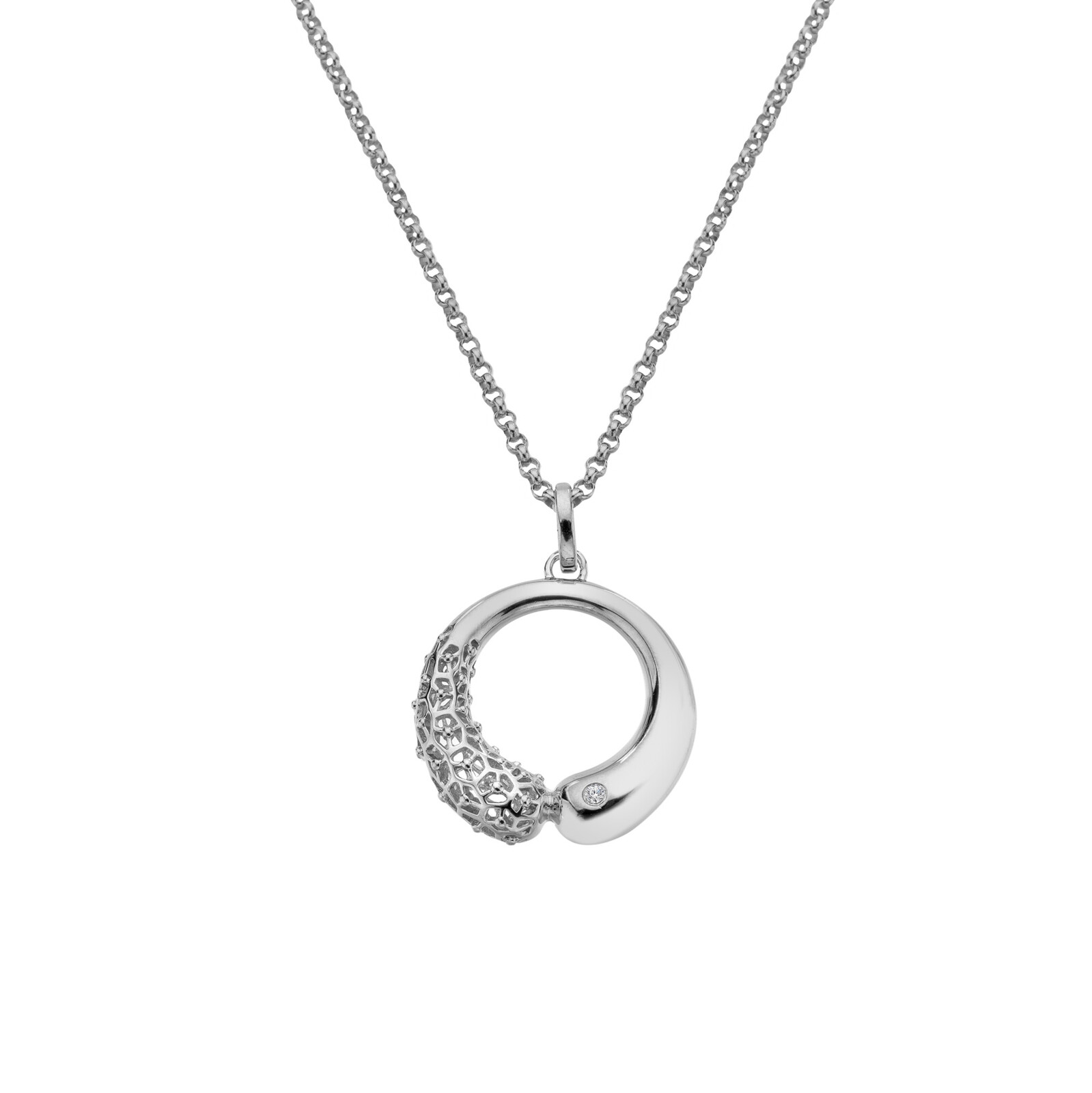 Hot Diamonds Originální stříbrný náhrdelník s diamantem Aster DP1092