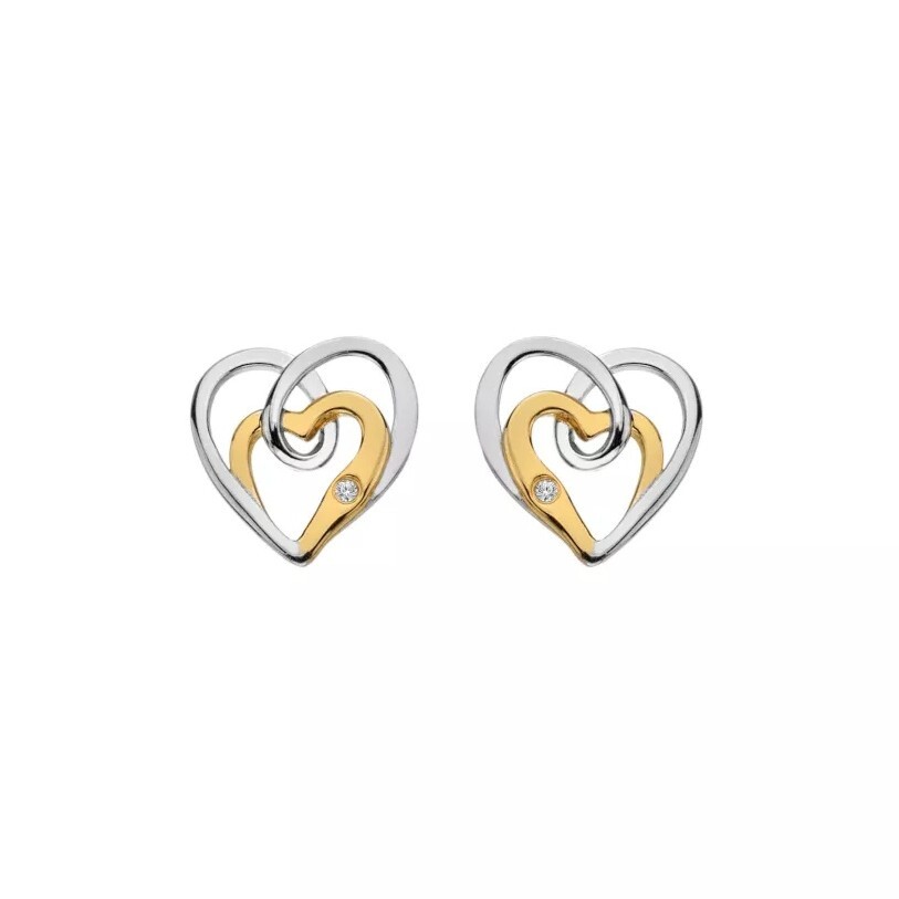 Hot Diamonds Dámské bicolor náušnice Heart DE847