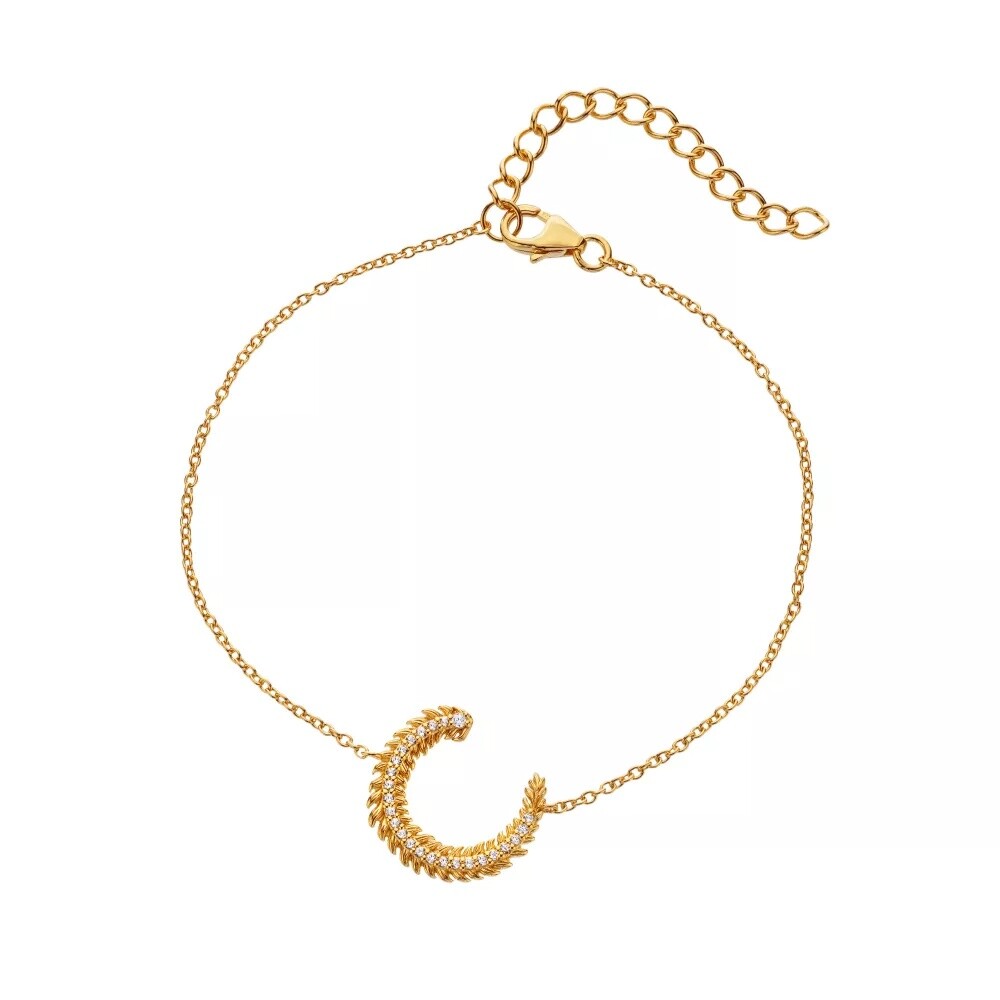 Hot Diamonds Půvabný pozlacený náramek s diamantem a topazy Selene DL713