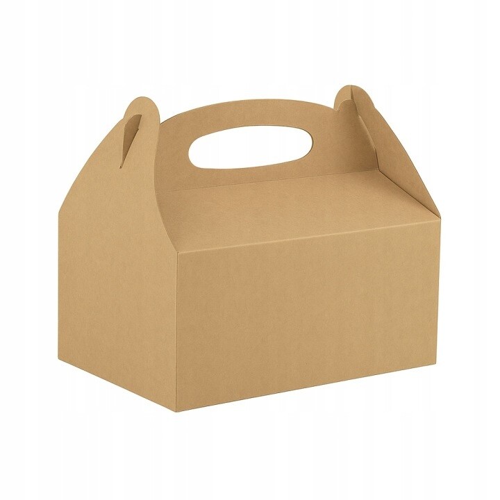 Krabička na výslužku kraftová 19 x 14 x 9 cm 10 ks