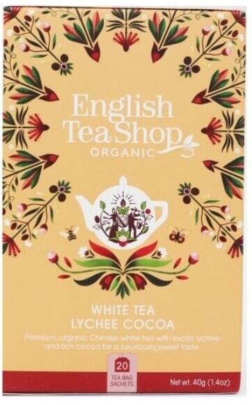 English Tea Shop Bílý čaj s liči a kakaem BIO 20 sáčků