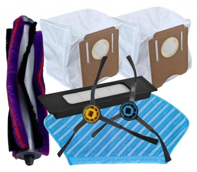 7ks HEPA filtr, kartáče, mop a sáčky pro MIDEA S8+/S8 Plus sada