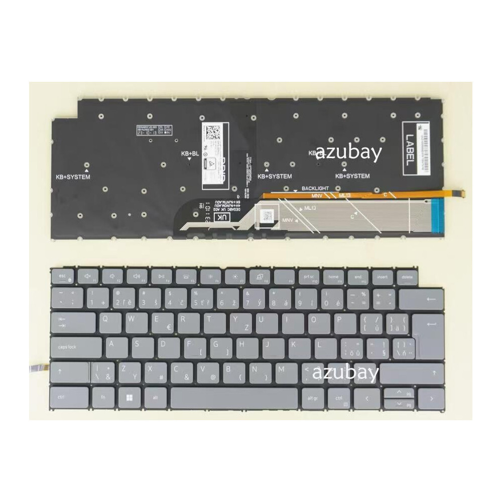 česká klávesnice Dell Inspiron 16 Plus 7620, 7625, 7630 šedá CZ/SK podsvit