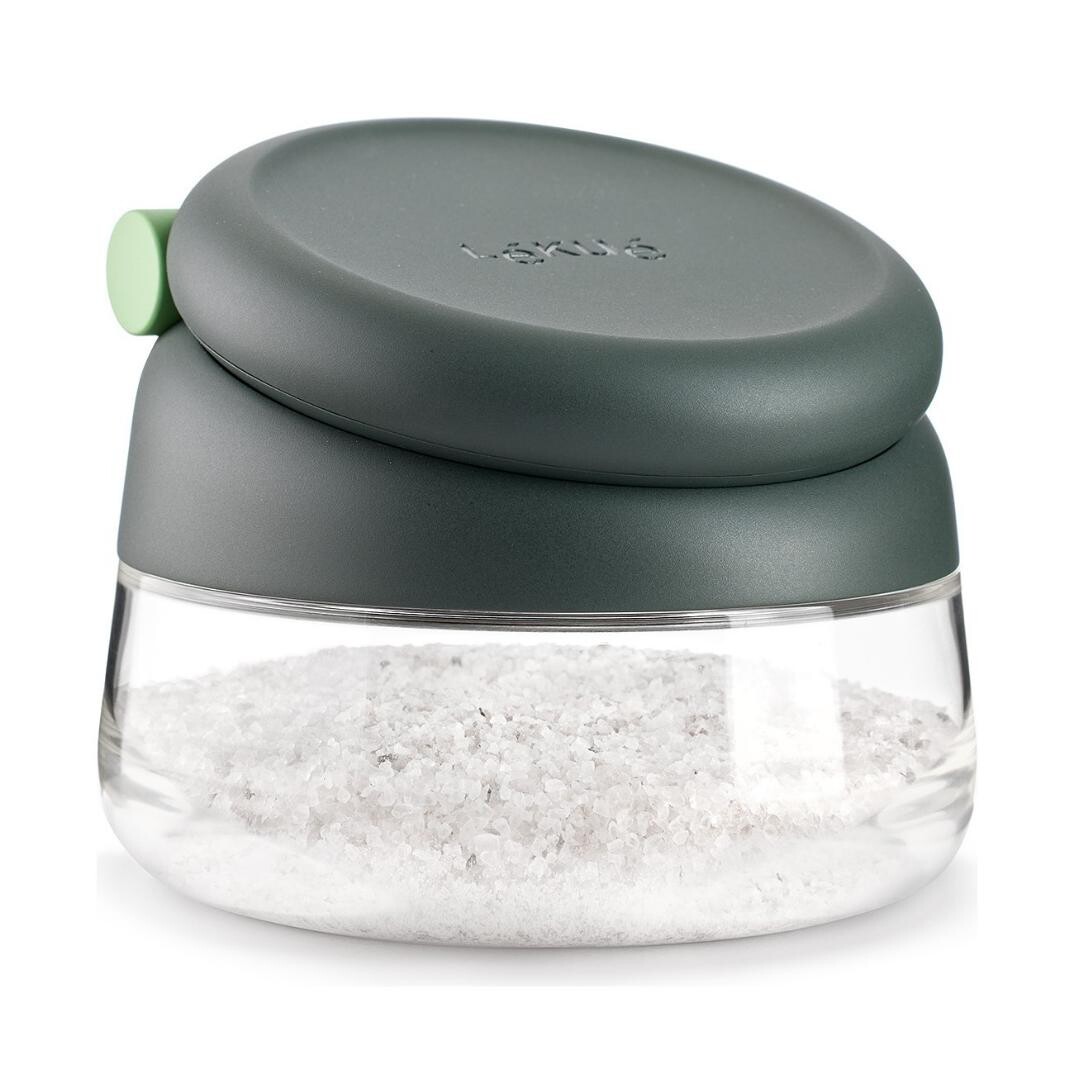 Dóza na sůl 12 cm, šedá, plast, Lékué