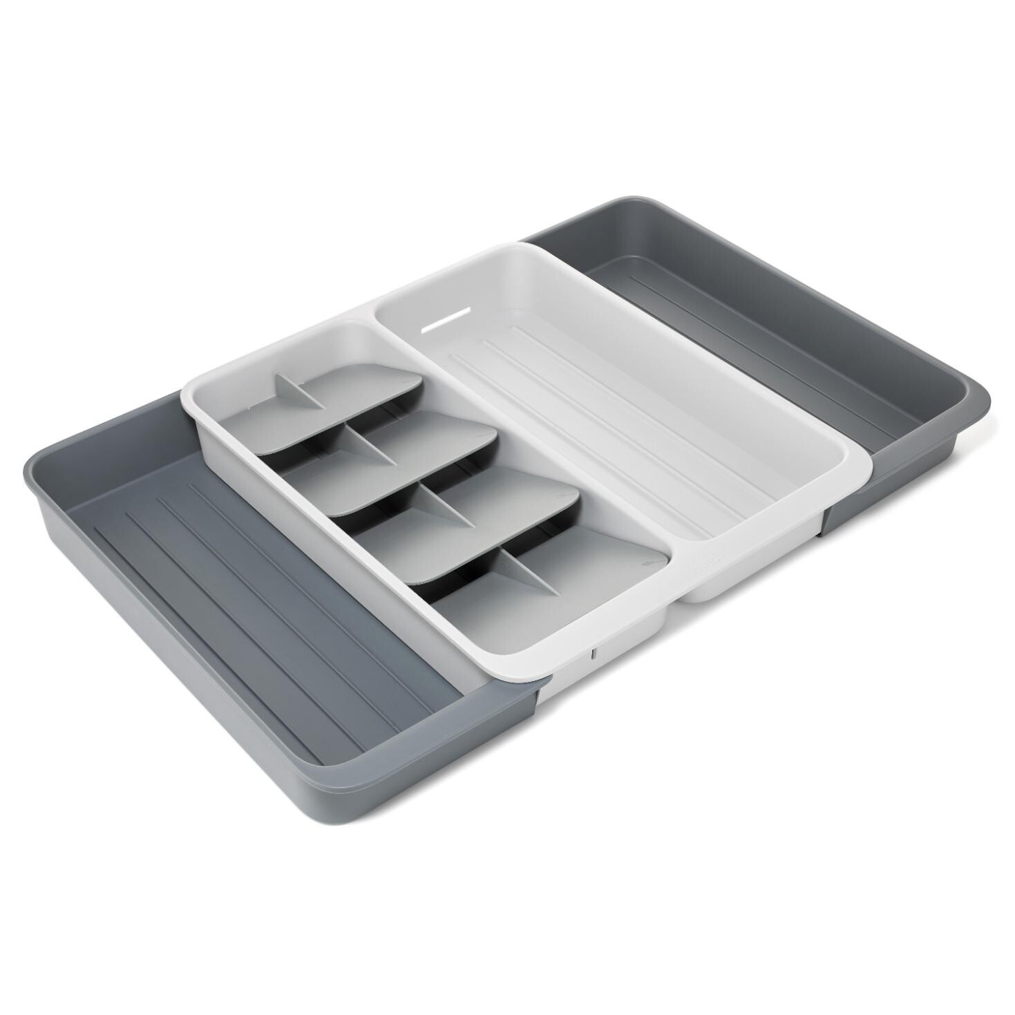 Organizér na příbory DRAWERSTORE 8500014 40 x 33 cm, roztažitelný, šedá, plast, Joseph Joseph
