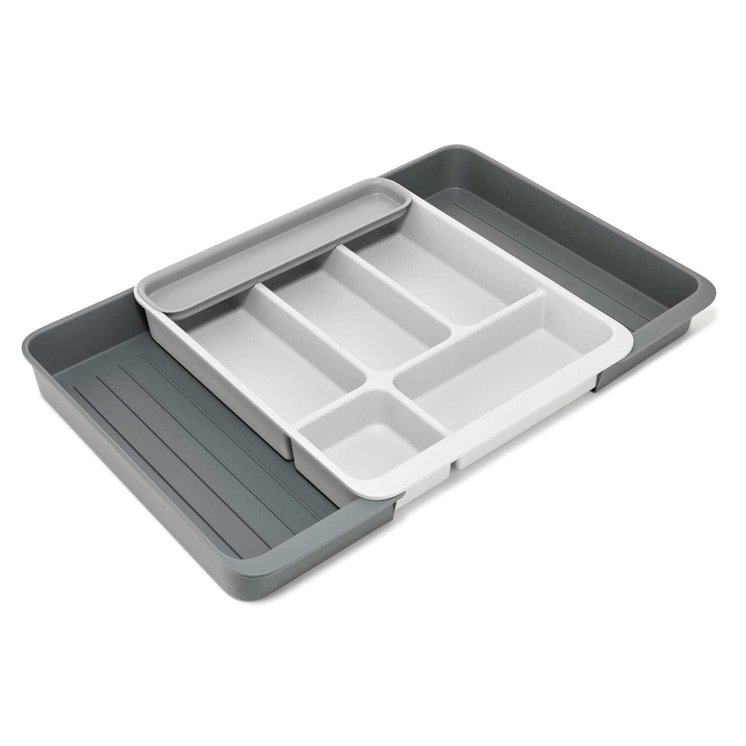 Organizér na příbory DRAWERSTORE 8500016 40 x 34 cm, roztažitelný, šedá, plast, Joseph Joseph