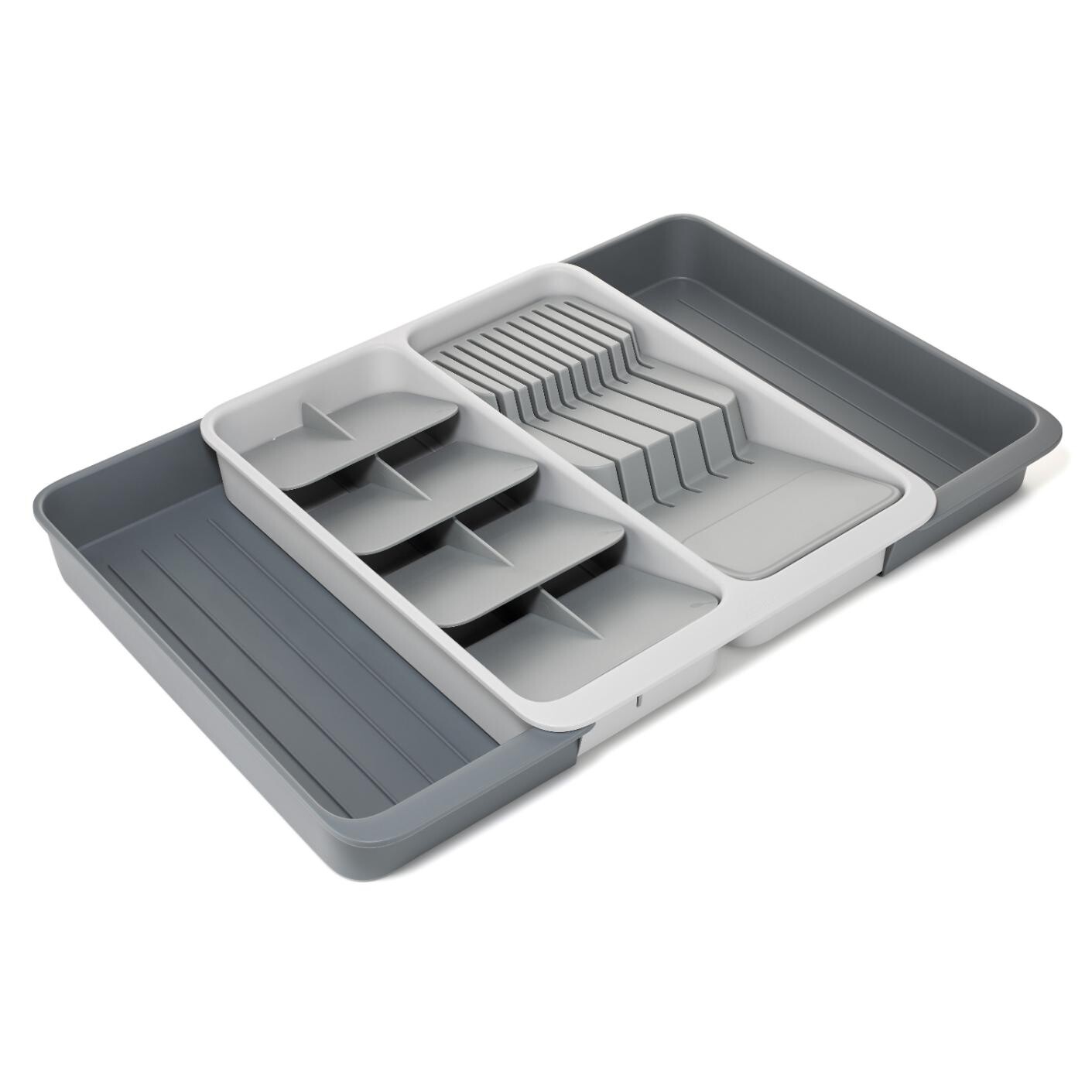 Organizér na příbory DRAWERSTORE 8500015 40 x 33 cm, roztažitelný, šedá, plast, Joseph Joseph
