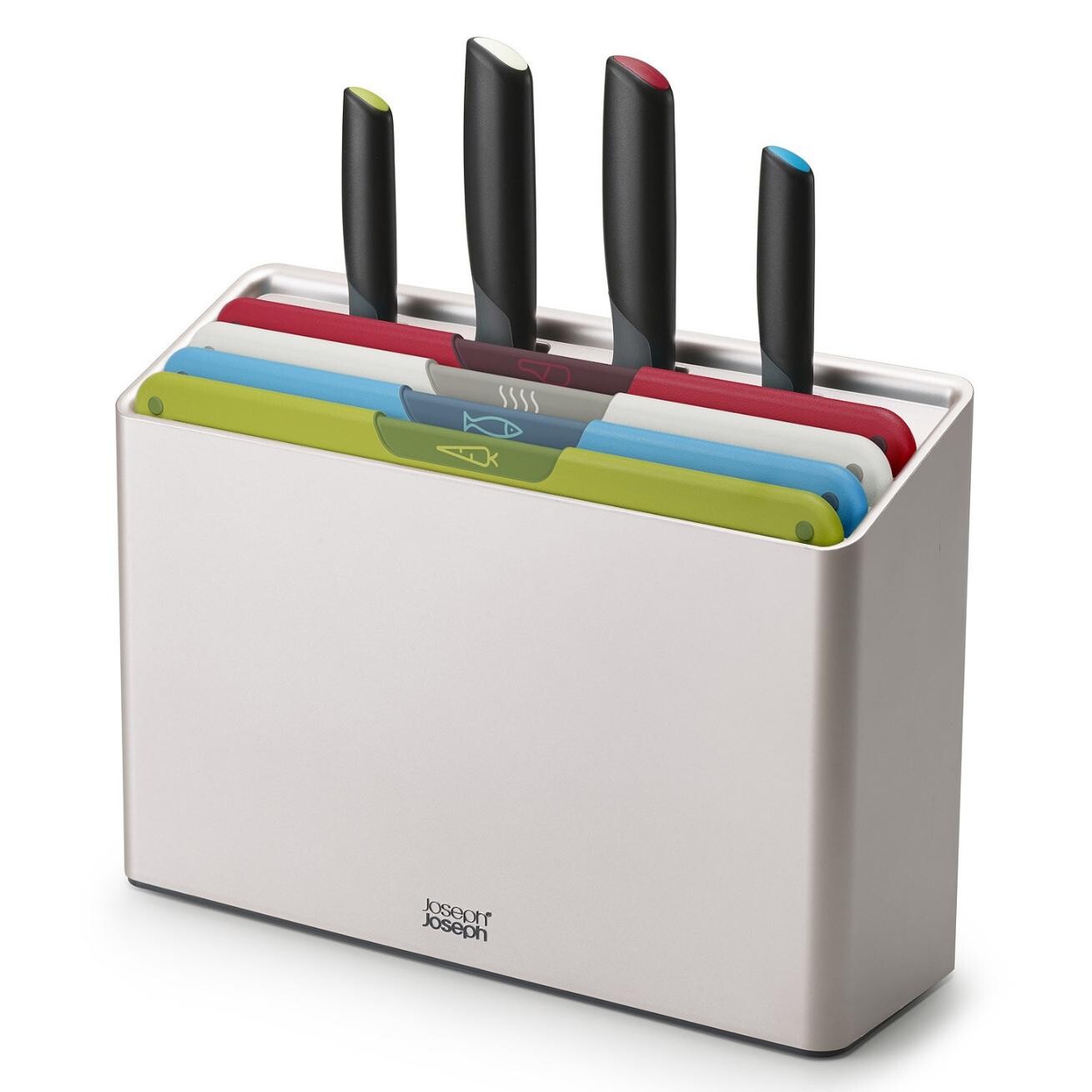 Prkénko na krájení FOLIO ICON PLUS 60227 30 x 20 cm, sada 4 ks + kuchyňské nože, plast, Joseph Josep