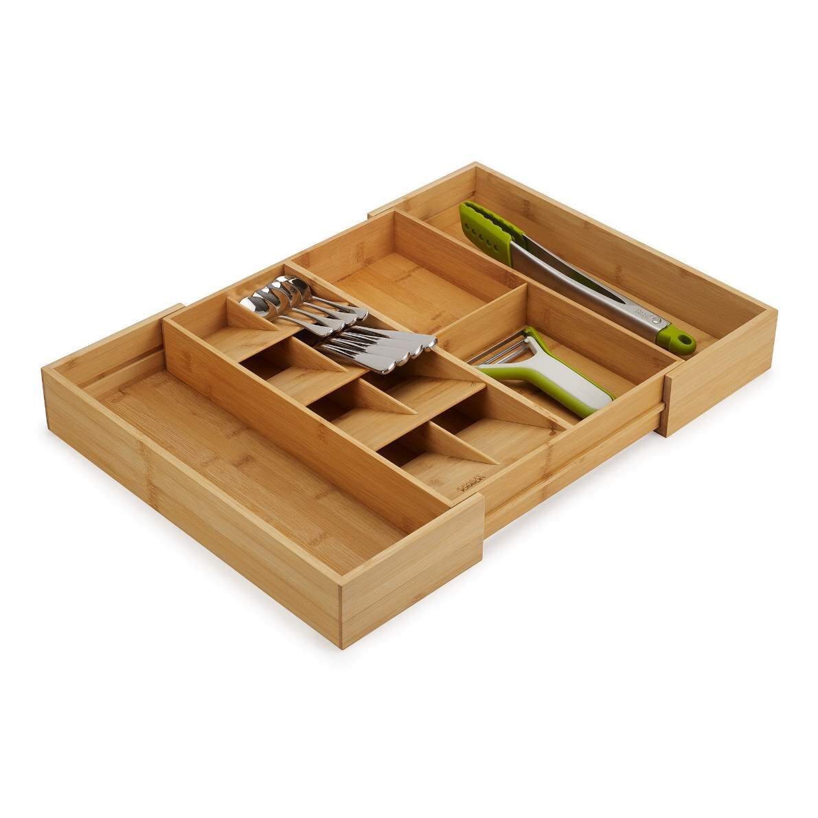 Organizér na příbory DRAWERSTORE 851696 56 x 40 cm, roztahovací, hnědá, bambus, Joseph Joseph