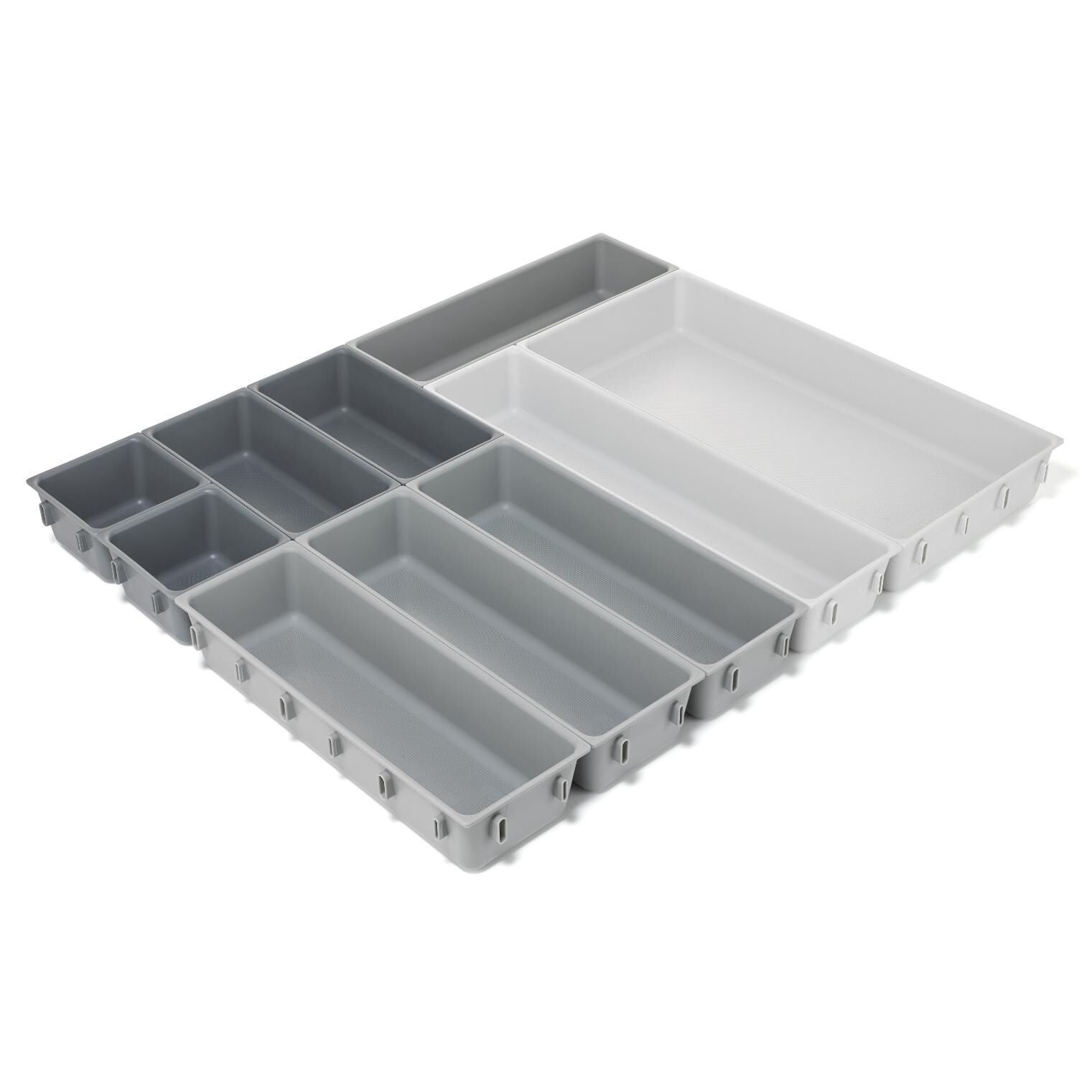 Organizér na příbory BLOX 8500018, sada 10 ks, variabilní, šedá, plast, Joseph Joseph