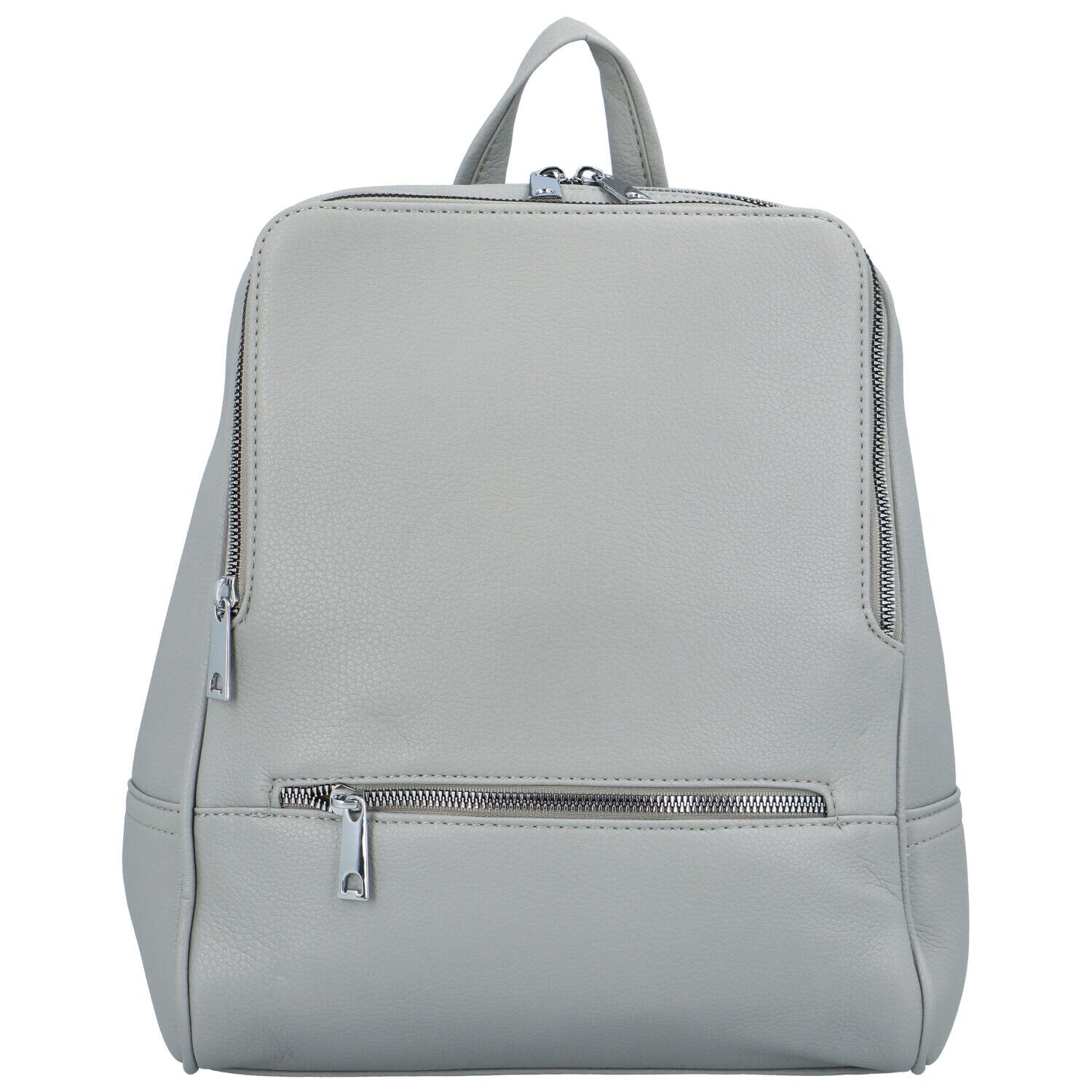 Univerzální dámský koženkový batoh Gia, šedý