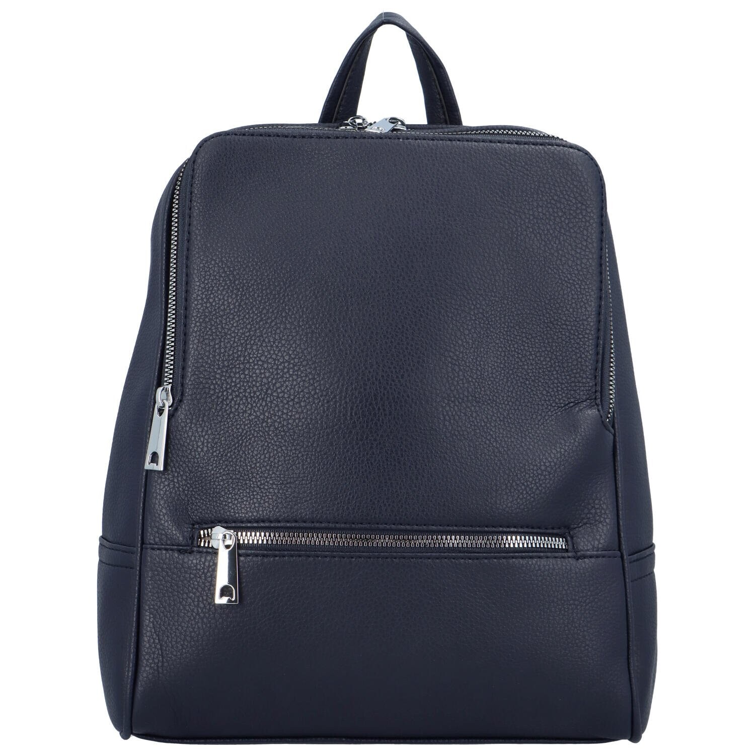 Univerzální dámský koženkový batoh Gia, tmavě modrý