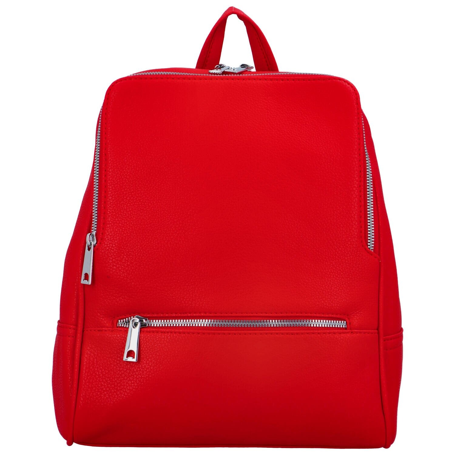 Univerzální dámský koženkový batoh Gia, červený