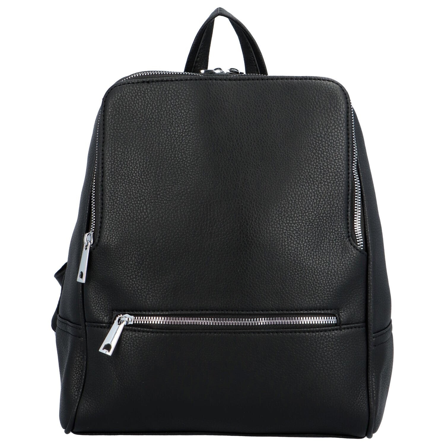 Univerzální dámský koženkový batoh Gia, černý