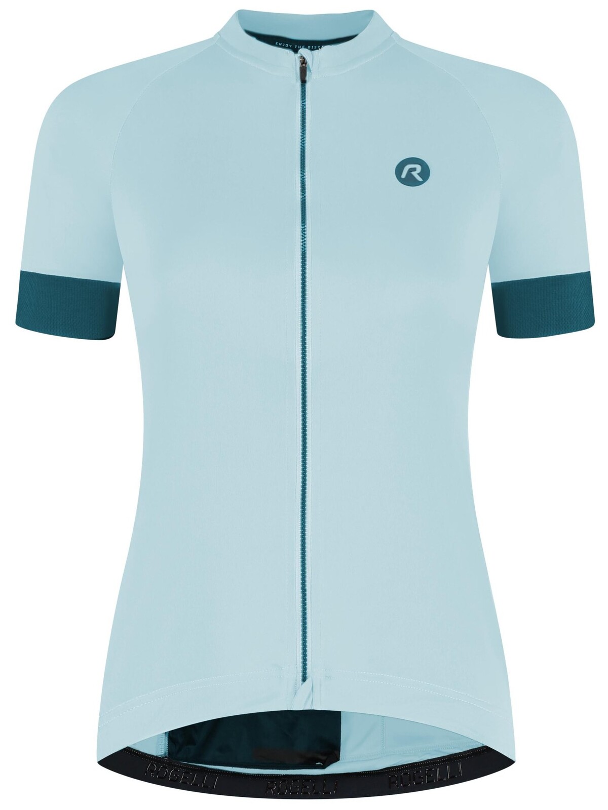 Dámský cyklistický dres Rogelli MODESTA s krátkým rukávem, světle modrý 2XL
