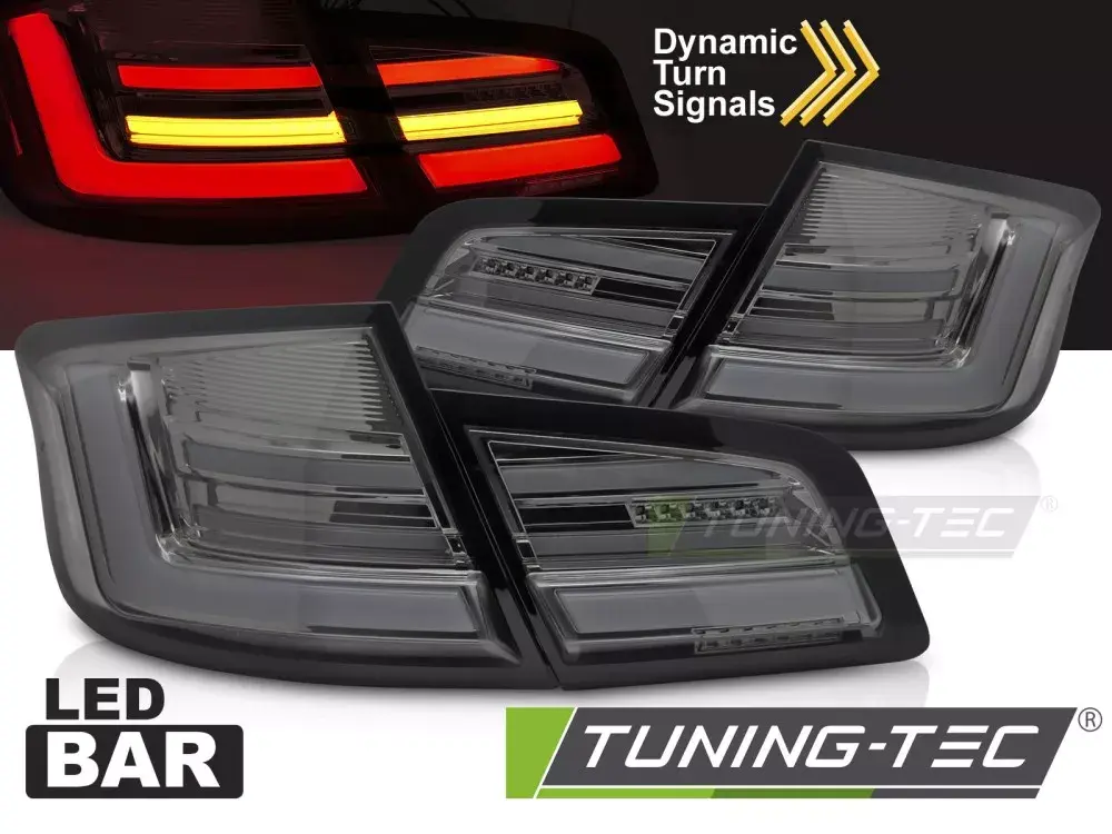 LED BAR TAIL LIGHTS SMOKE SEQ fits BMW F10 10-13