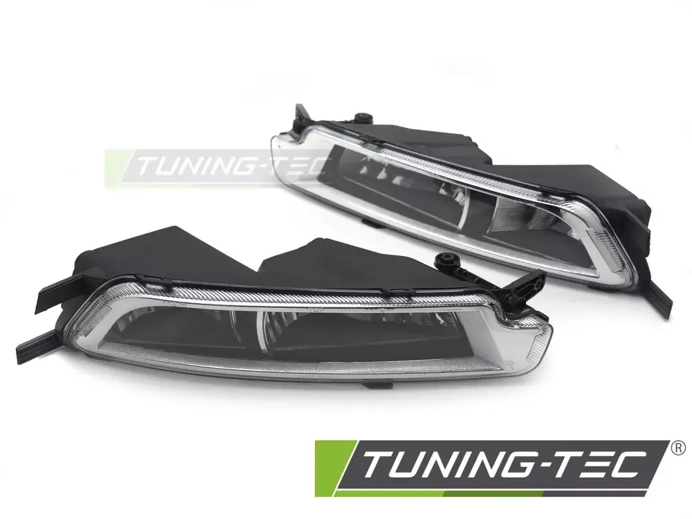 MLHOVÁ SVĚTLA s ČIŘÝMI DENNÍMI SVĚTLY pro VW PASSAT B8 14-19 SEDAN / VARIANTA