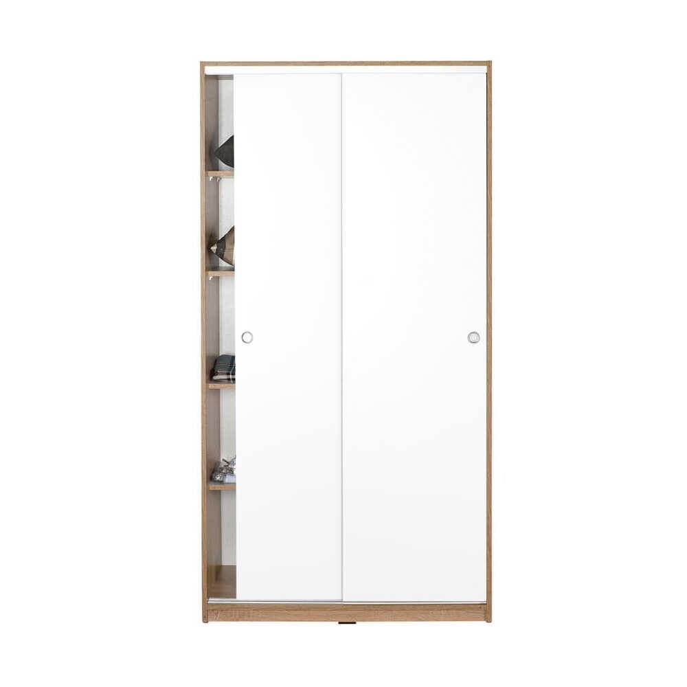 Policová skříň UBINAS, dub sonoma/bílá - II. jakost, POUZE OSOBNÍ ODBĚR