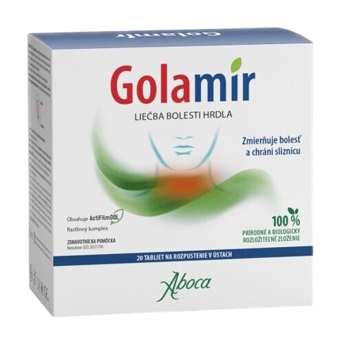 Aboca Golamir léčba bolesti v krku tbl.20