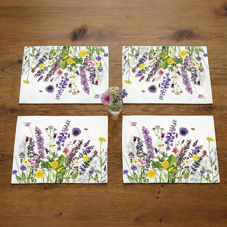 Keprové prostírání LOUKA BERUŠKA, sada 4 ks