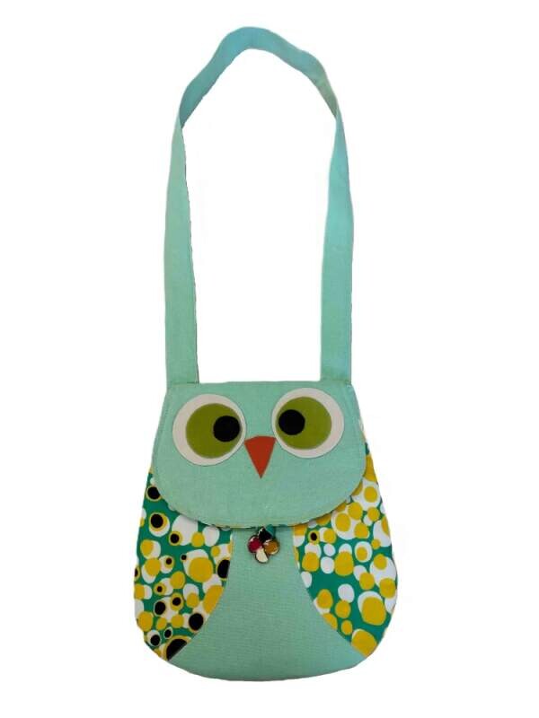 CEDR Zelená taška s aplikací sova