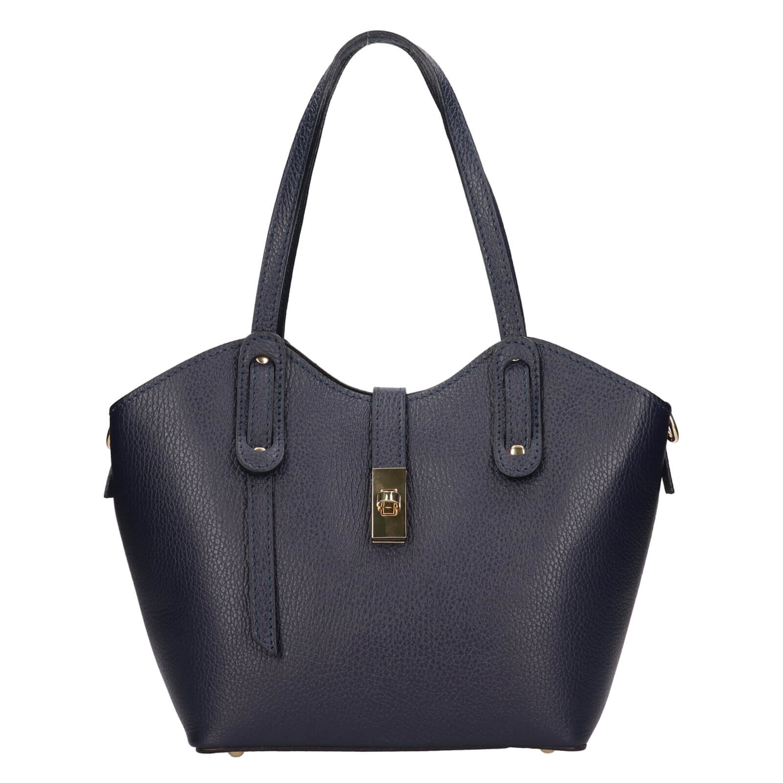 Dámská kožená kabelka Italia Bella - tmavě modrá