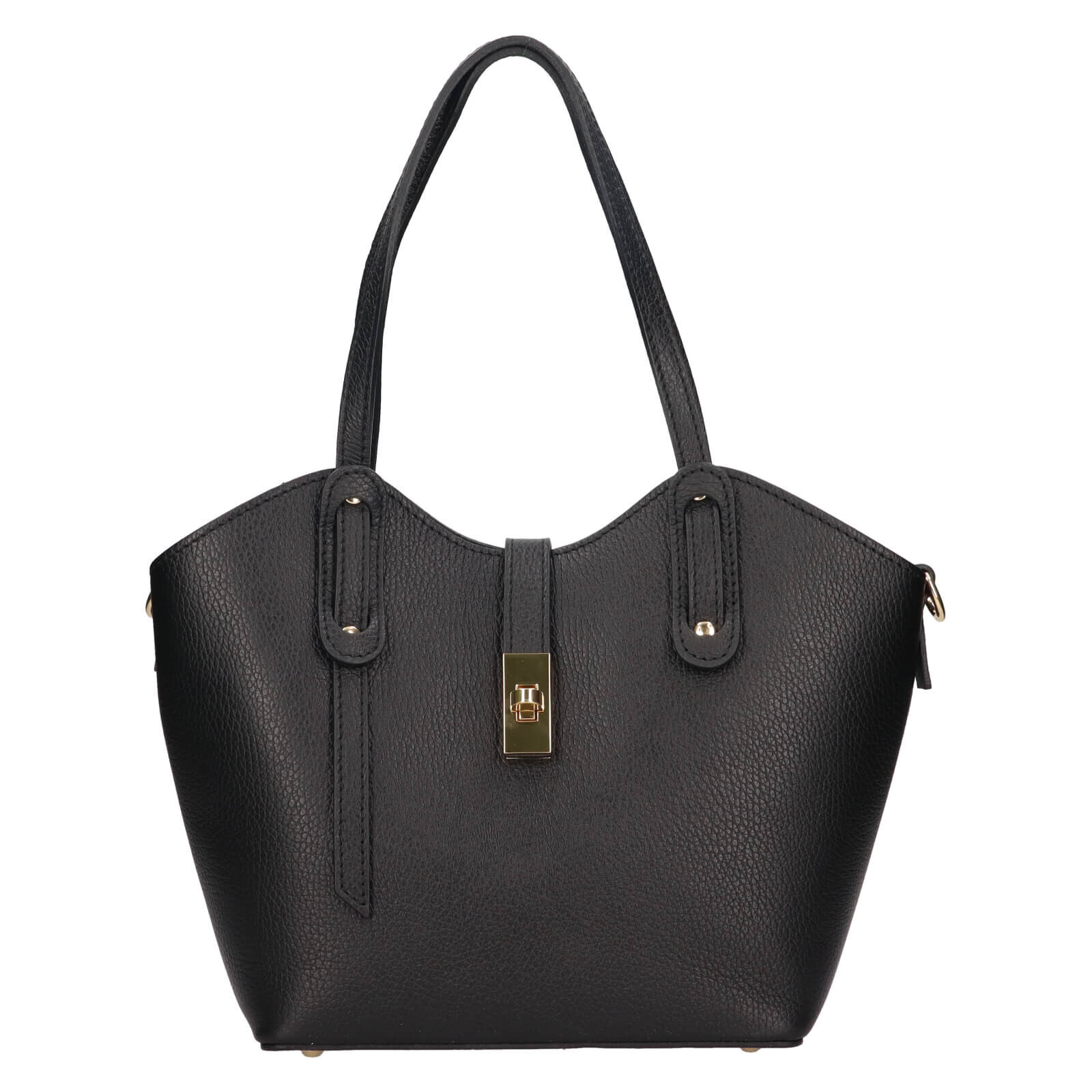 Dámská kožená kabelka Italia Bella - černá