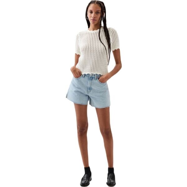GAP V-SS CROCHET Dámské tričko, bílá, velikost