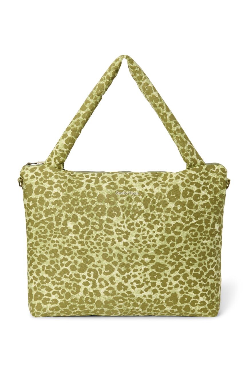 STUDIO NOOS Cotton DIAPER BAG - přebalovací taška | Green Leopard