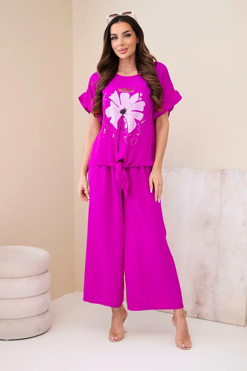 Dámská souprava Kesi Włoski s květovaným potiskem