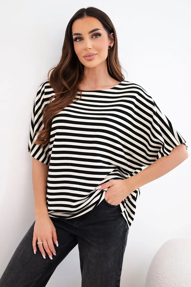 Dámská pruhovaná bavlněná halenka Kesi Włoski