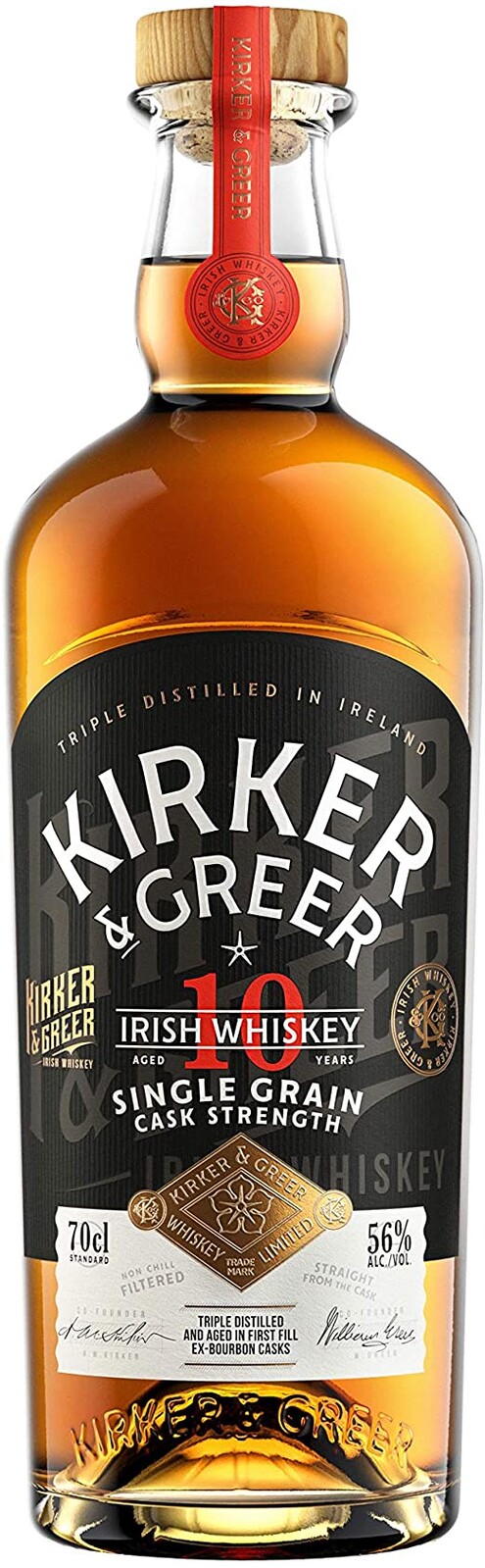 Kirker and Greer KIRKER & GREER  10 yo Single Grain CASK STRENGHT 56 % 0,7 l